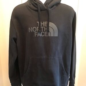 The North Face Black Hoodie Size XL Spellout